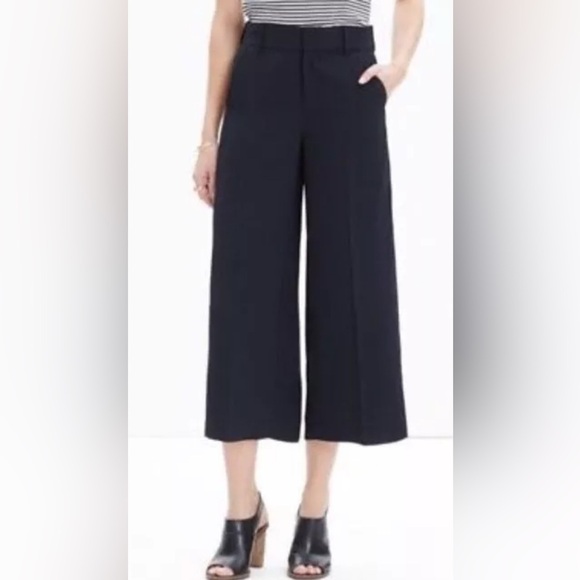 Madewell Pants - MADEWELL  Stockton culotte pants Size 4 Black